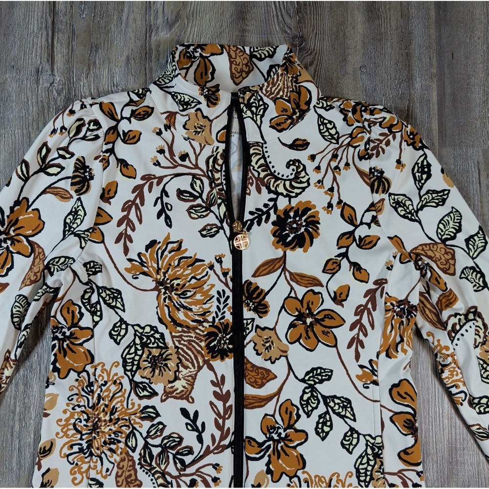 Lilly Pulitzer UPF 50+ Luxletic Caraway Jacket Coconut Take Meowt Womens Small - Picture 4 of 12
